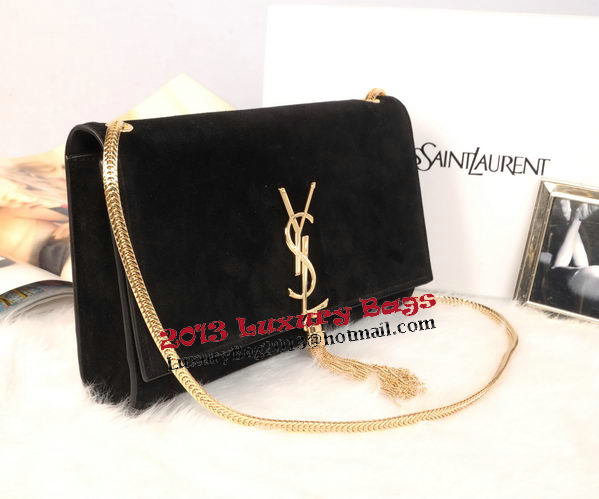 YSL Monogramme Cross-body Shoulder Bag Suede Leather Y311214 Black YSL Monogramme Cross-body Shoulder Bag Suede Leather Y311214 Black