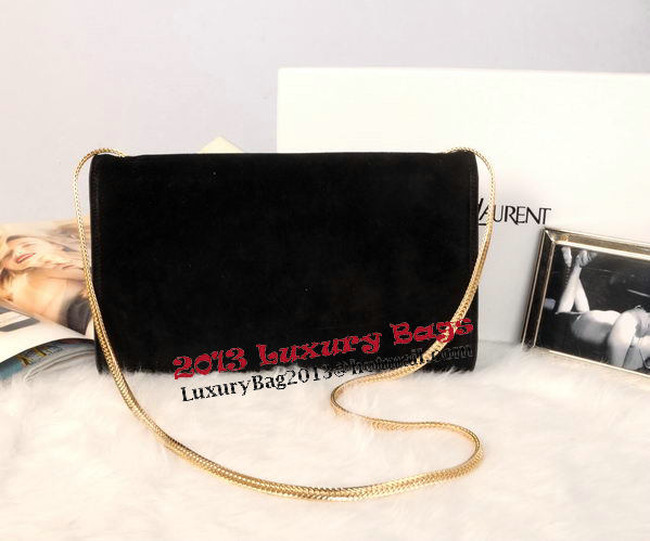 YSL Monogramme Cross-body Shoulder Bag Suede Leather Y311214 Black YSL Monogramme Cross-body Shoulder Bag Suede Leather Y311214 Black