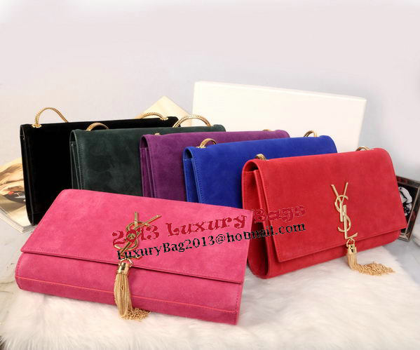 YSL Monogramme Cross-body Shoulder Bag Suede Leather Y311214 Black YSL Monogramme Cross-body Shoulder Bag Suede Leather Y311214 Black