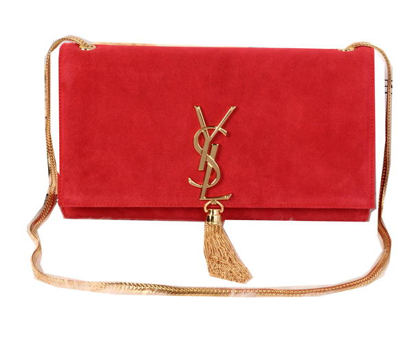 YSL Monogramme Cross-body Shoulder Bag Suede Leather Y311214 Red YSL Monogramme Cross-body Shoulder Bag Suede Leather Y311214 Red
