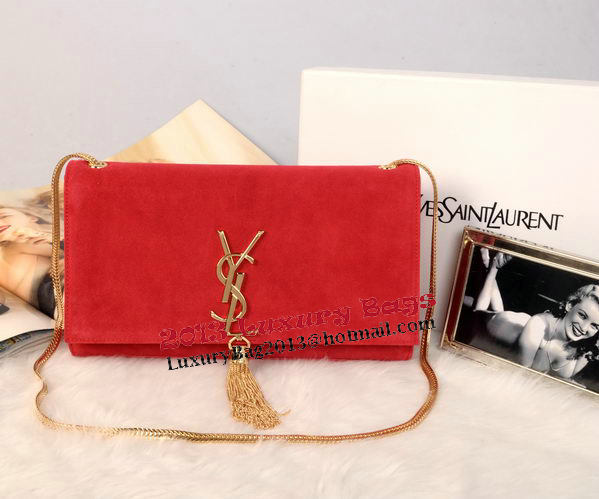 YSL Monogramme Cross-body Shoulder Bag Suede Leather Y311214 Red YSL Monogramme Cross-body Shoulder Bag Suede Leather Y311214 Red