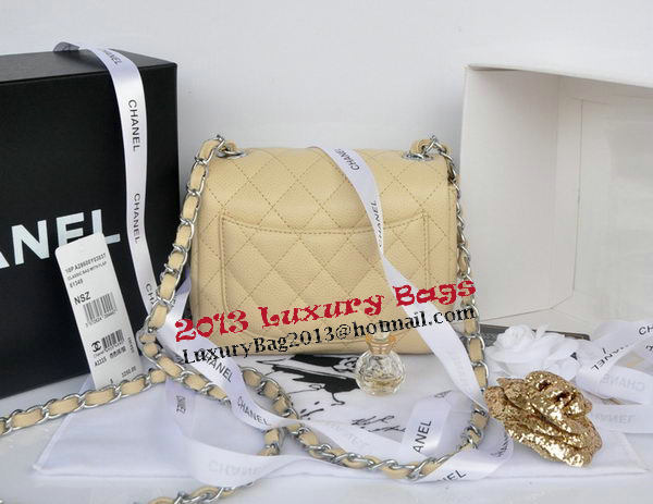 Chanel mini Classic Flap Bag Apricot Cannage Pattern 1115 Silver Chanel mini Classic Flap Bag Apricot Cannage Pattern 1115 Silver