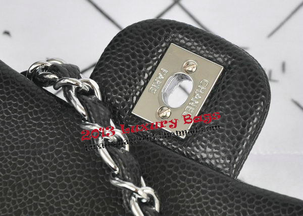Chanel mini Classic Flap Bag Black Cannage Pattern 1115 Silver Chanel mini Classic Flap Bag Black Cannage Pattern 1115 Silver