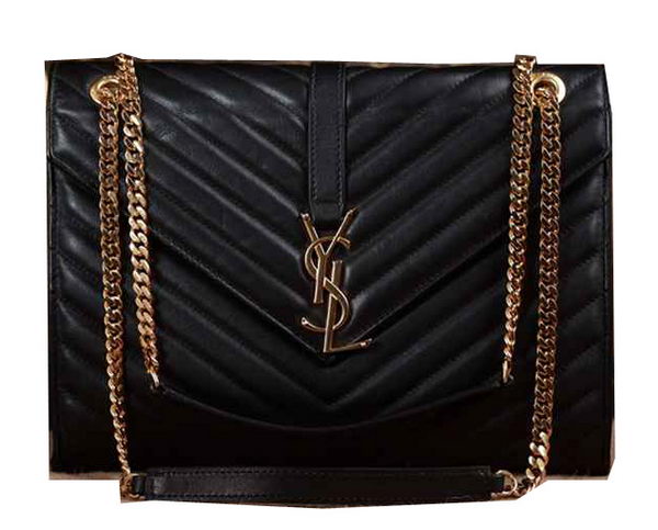 Saint Laurent Classic Monogramme Original Leather Flap Bag Y5480 Black Saint Laurent Classic Monogramme Original Leather Flap Bag Y5480 Black