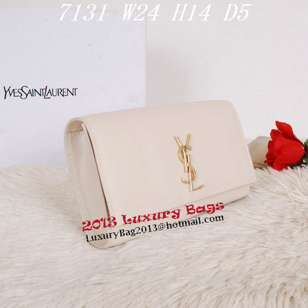 Yves Saint Laurent Classic Monogramme Clutch Y7131 OffWhite Yves Saint Laurent Classic Monogramme Clutch Y7131 OffWhite
