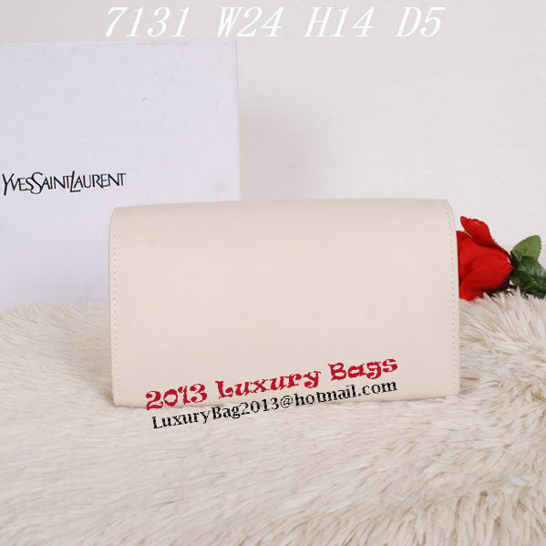 Yves Saint Laurent Classic Monogramme Clutch Y7131 OffWhite Yves Saint Laurent Classic Monogramme Clutch Y7131 OffWhite