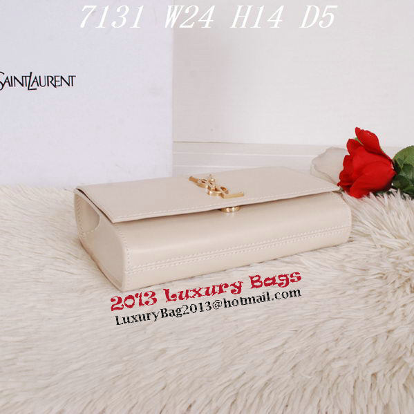 Yves Saint Laurent Classic Monogramme Clutch Y7131 OffWhite Yves Saint Laurent Classic Monogramme Clutch Y7131 OffWhite