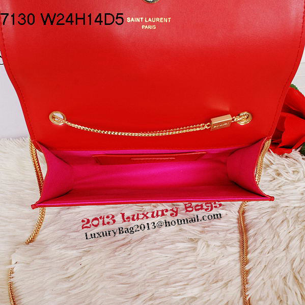 Yves Saint Laurent Monogramme Cross-body Shoulder Bag Y7130 Red Yves Saint Laurent Monogramme Cross-body Shoulder Bag Y7130 Red