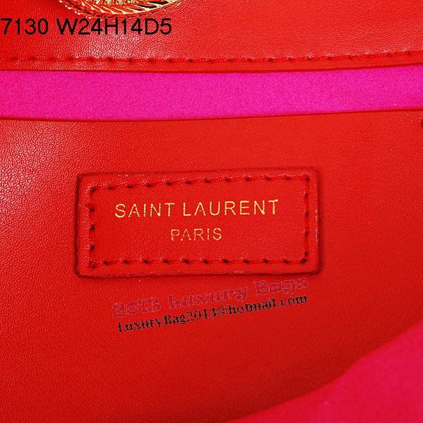 Yves Saint Laurent Monogramme Cross-body Shoulder Bag Y7130 Red Yves Saint Laurent Monogramme Cross-body Shoulder Bag Y7130 Red