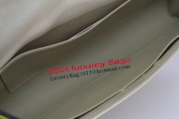 Hermes Jige Clutch Bag Calfskin Leather Grey Hermes Jige Clutch Bag Calfskin Leather Grey