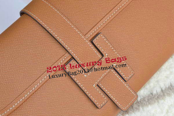 Hermes Jige Clutch Bag Calfskin Leather Wheat Hermes Jige Clutch Bag Calfskin Leather Wheat