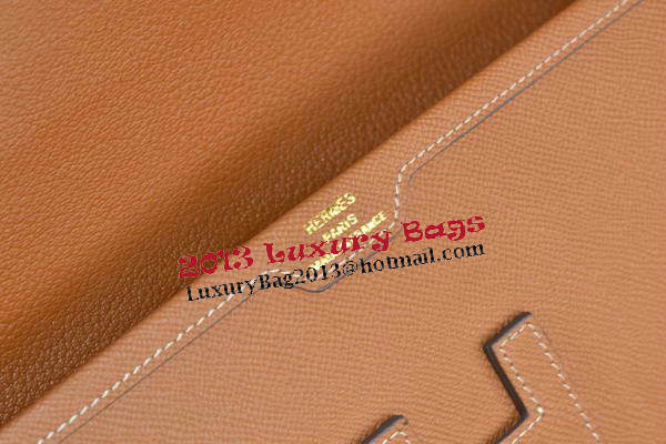 Hermes Jige Clutch Bag Calfskin Leather Wheat Hermes Jige Clutch Bag Calfskin Leather Wheat