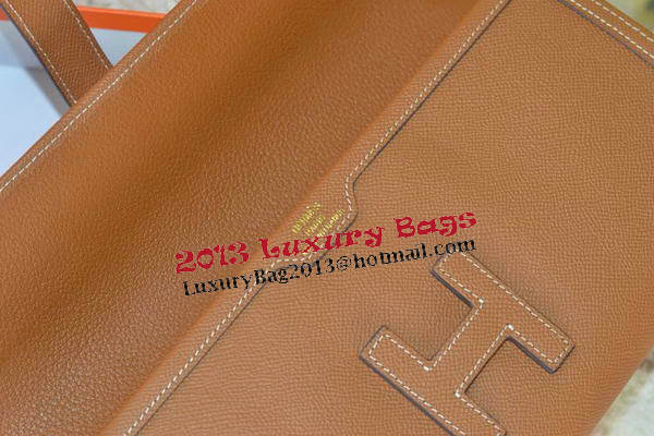 Hermes Jige Clutch Bag Calfskin Leather Wheat Hermes Jige Clutch Bag Calfskin Leather Wheat