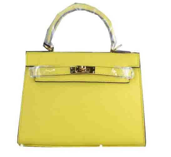Hermes Kelly 22cm Tote Bag Calfskin Leather Lemon Hermes Kelly 22cm Tote Bag Calfskin Leather Lemon