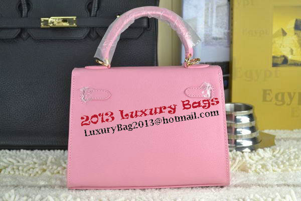 Hermes Kelly 22cm Tote Bag Calfskin Leather Pink Hermes Kelly 22cm Tote Bag Calfskin Leather Pink