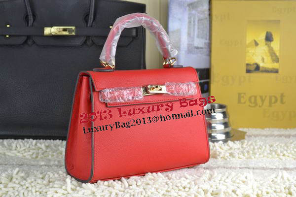 Hermes Kelly 22cm Tote Bag Calfskin Leather Red Hermes Kelly 22cm Tote Bag Calfskin Leather Red