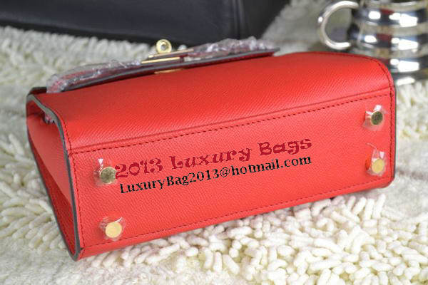 Hermes Kelly 22cm Tote Bag Calfskin Leather Red Hermes Kelly 22cm Tote Bag Calfskin Leather Red