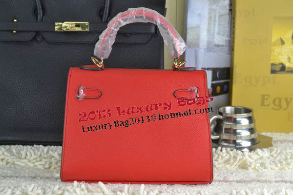 Hermes Kelly 22cm Tote Bag Calfskin Leather Red Hermes Kelly 22cm Tote Bag Calfskin Leather Red