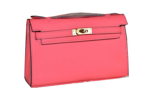 Hermes MINI Kelly 22cm Tote Bag Calfskin Leather Light Red Hermes MINI Kelly 22cm Tote Bag Calfskin Leather Light Red