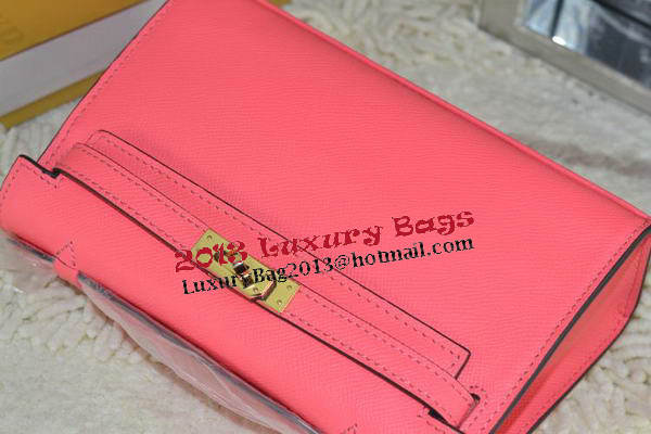 Hermes MINI Kelly 22cm Tote Bag Calfskin Leather Light Red Hermes MINI Kelly 22cm Tote Bag Calfskin Leather Light Red