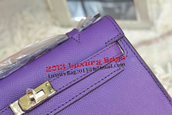 Hermes MINI Kelly 22cm Tote Bag Calfskin Leather Purple Hermes MINI Kelly 22cm Tote Bag Calfskin Leather Purple