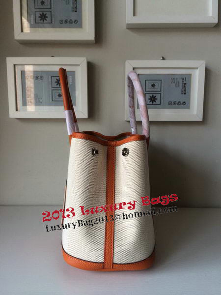 Hermes Garden Party 30CM Bag Canvas Leather H11S Orange Hermes Garden Party 30CM Bag Canvas Leather H11S Orange