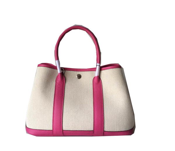 Hermes Garden Party 30CM Bag Canvas Leather H11S Rosy Hermes Garden Party 30CM Bag Canvas Leather H11S Rosy