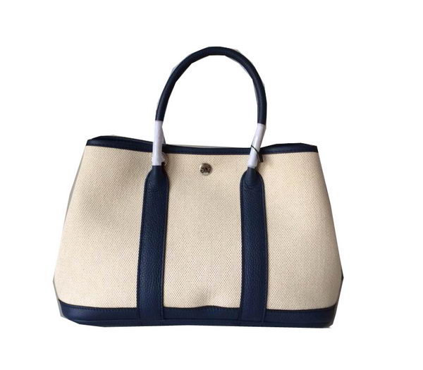 Hermes Garden Party 30CM Bag Canvas Leather H11S Royal Hermes Garden Party 30CM Bag Canvas Leather H11S Royal