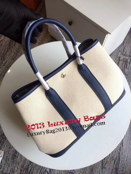 Hermes Garden Party 30CM Bag Canvas Leather H11S Royal Hermes Garden Party 30CM Bag Canvas Leather H11S Royal