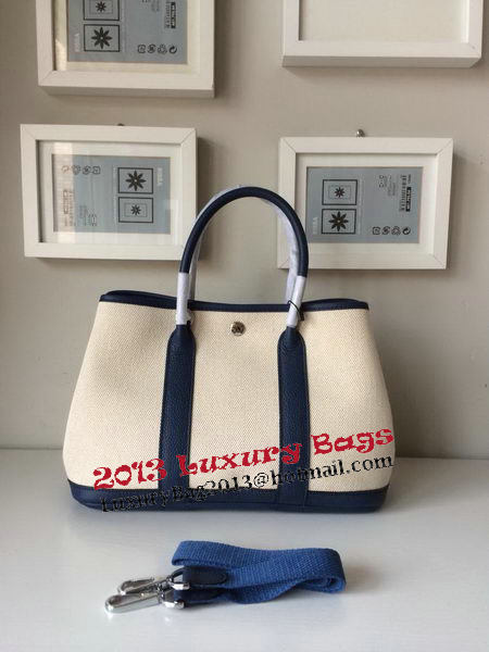 Hermes Garden Party 30CM Bag Canvas Leather H11S Royal Hermes Garden Party 30CM Bag Canvas Leather H11S Royal