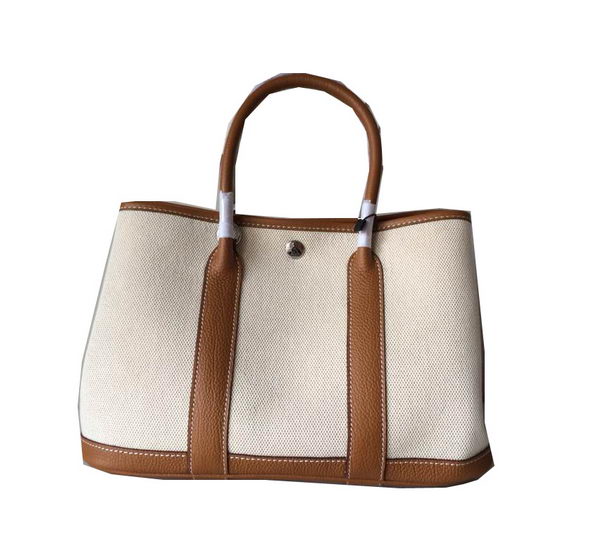 Hermes Garden Party 30CM Bag Canvas Leather H11S Wheat Hermes Garden Party 30CM Bag Canvas Leather H11S Wheat