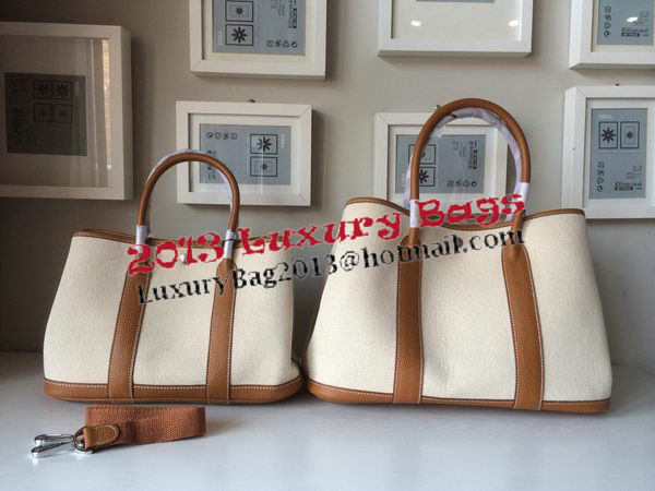 Hermes Garden Party 30CM Bag Canvas Leather H11S Wheat Hermes Garden Party 30CM Bag Canvas Leather H11S Wheat
