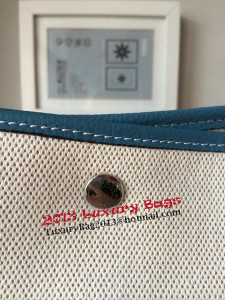 Hermes Garden Party 36CM Bag Canvas Leather H11M Blue Hermes Garden Party 36CM Bag Canvas Leather H11M Blue