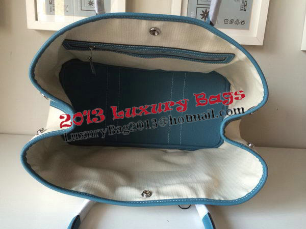 Hermes Garden Party 36CM Bag Canvas Leather H11M Blue Hermes Garden Party 36CM Bag Canvas Leather H11M Blue