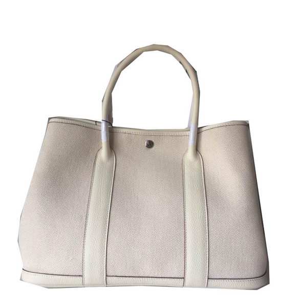 Hermes Garden Party 36CM Bag Canvas Leather H11M OffWhite Hermes Garden Party 36CM Bag Canvas Leather H11M OffWhite