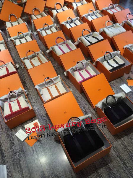 Hermes Garden Party 36CM Bag Canvas Leather H11M OffWhite Hermes Garden Party 36CM Bag Canvas Leather H11M OffWhite