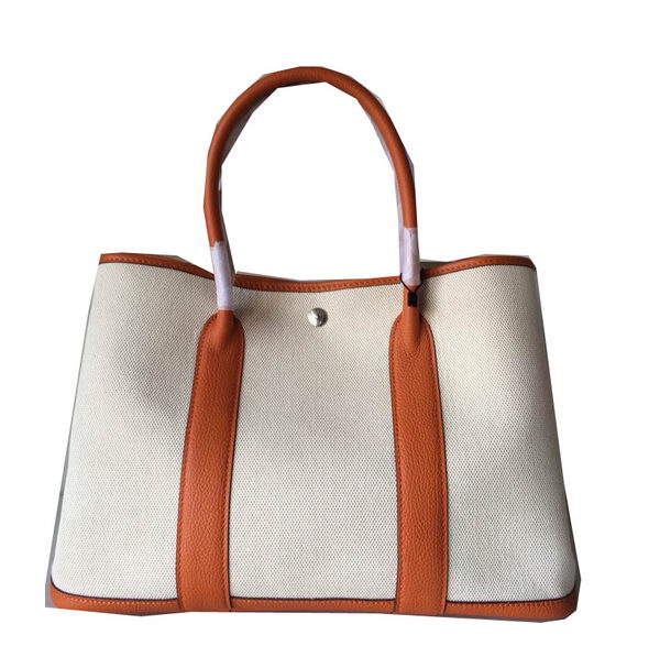 Hermes Garden Party 36CM Bag Canvas Leather H11M Orange Hermes Garden Party 36CM Bag Canvas Leather H11M Orange