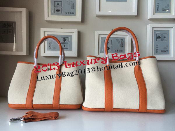 Hermes Garden Party 36CM Bag Canvas Leather H11M Orange Hermes Garden Party 36CM Bag Canvas Leather H11M Orange