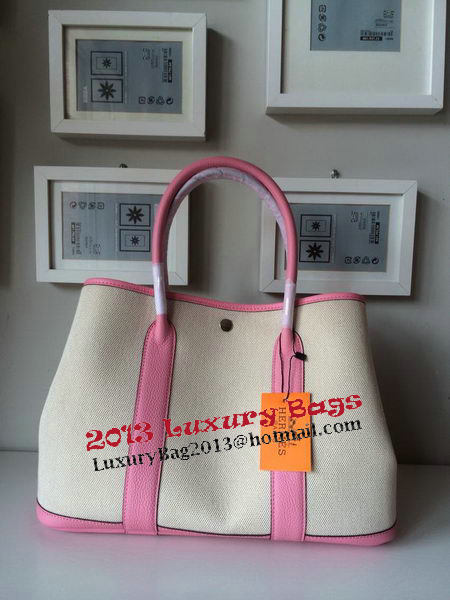 Hermes Garden Party 36CM Bag Canvas Leather H11M Pink Hermes Garden Party 36CM Bag Canvas Leather H11M Pink