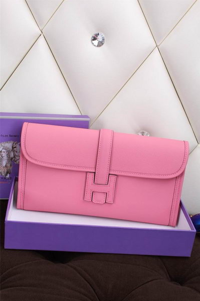 Hermes Jige Clutch Bag Calfskin Leather H258 Pink Hermes Jige Clutch Bag Calfskin Leather H258 Pink