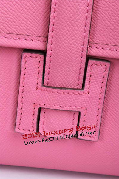 Hermes Jige Clutch Bag Calfskin Leather H258 Pink Hermes Jige Clutch Bag Calfskin Leather H258 Pink