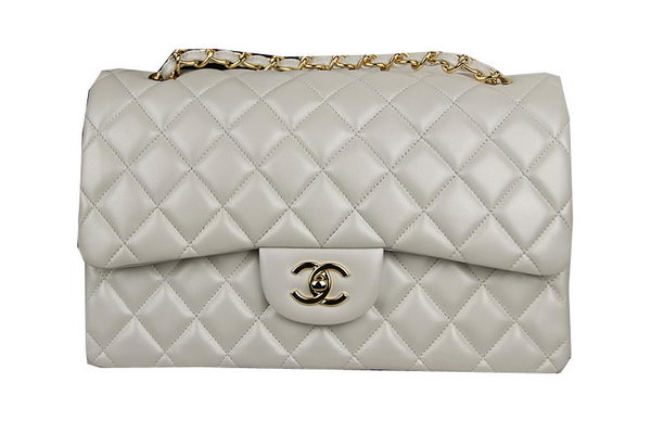 Chanel Classic Flap Bag OffWhite Original Leather CF1113 Gold Chanel Classic Flap Bag OffWhite Original Leather CF1113 Gold