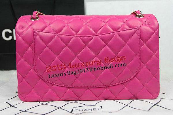 Chanel Classic Flap Bag Rose Original Leather CF1113 Gold Chanel Classic Flap Bag Rose Original Leather CF1113 Gold