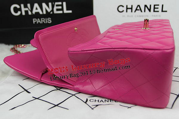 Chanel Classic Flap Bag Rose Original Leather CF1113 Gold Chanel Classic Flap Bag Rose Original Leather CF1113 Gold