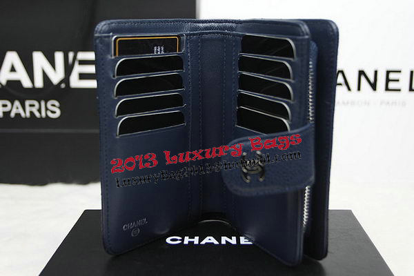 Chanel Matelasse Bi-Fold Wallet Original Cannage Pattern Leater CHA48667 Royal Chanel Matelasse Bi-Fold Wallet Original Cannage Pattern Leater CHA48667 Royal
