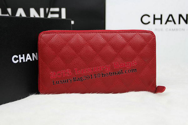 Chanel Matelasse Zip Around Wallet Cannage Pattern A50097 Red Chanel Matelasse Zip Around Wallet Cannage Pattern A50097 Red