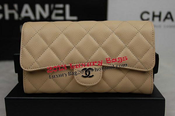 Chanel Tri-Fold Wallet Original Cannage Pattern Leather CHA31506 Apricot Chanel Tri-Fold Wallet Original Cannage Pattern Leather CHA31506 Apricot