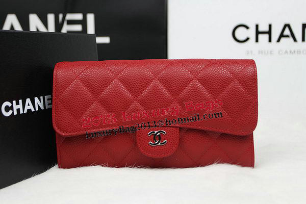 Chanel Tri-Fold Wallet Original Cannage Pattern Leather CHA31506 Red Chanel Tri-Fold Wallet Original Cannage Pattern Leather CHA31506 Red