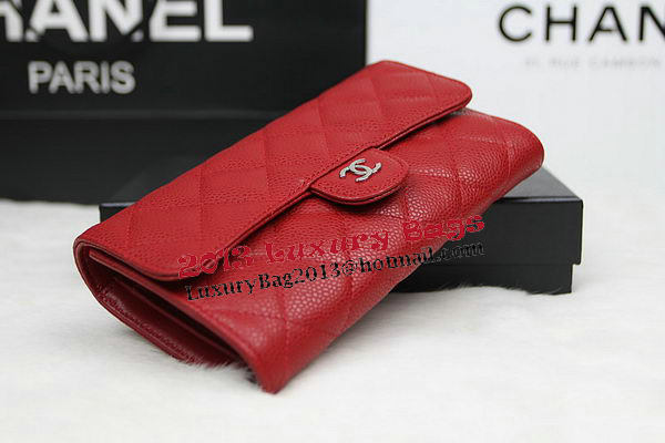 Chanel Tri-Fold Wallet Original Cannage Pattern Leather CHA31506 Red Chanel Tri-Fold Wallet Original Cannage Pattern Leather CHA31506 Red