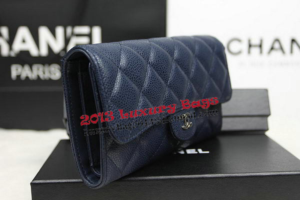 Chanel Tri-Fold Wallet Original Cannage Pattern Leather CHA31506 Royal Chanel Tri-Fold Wallet Original Cannage Pattern Leather CHA31506 Royal